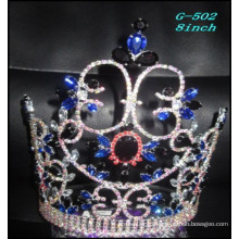 La joyería de plata de la joyería de la boda del desfile encabeza la corona inconsútil negra del pelo de la princesa de los cabritos